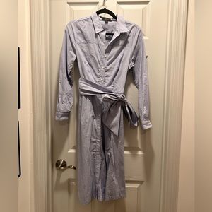EUC J.Crew Chambray Shirt Dress with Tie - Size 8